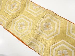 アンティーク　重ね亀甲に花模様織り出し袋帯（材料）